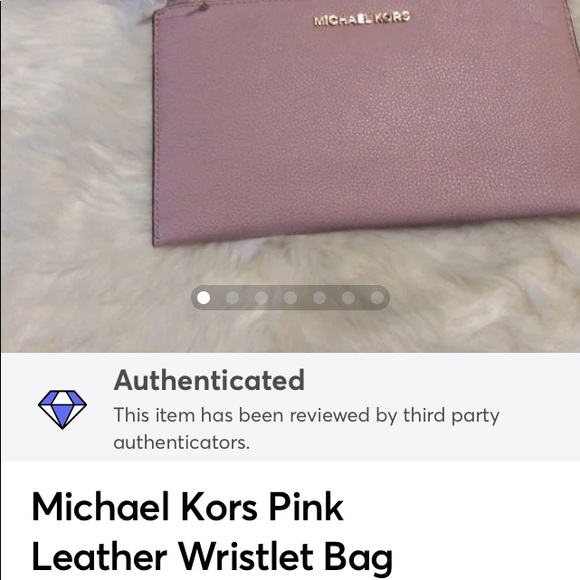 New MICHAEL KORS Pink Leather Clutch Wristlet BAG - Picture 7 of 7